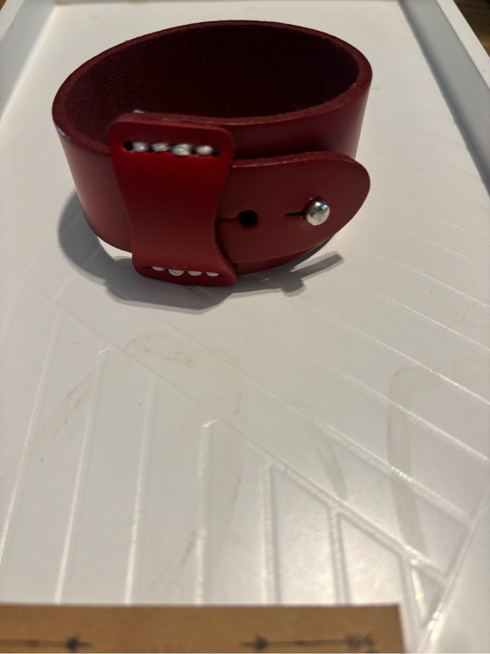 Plunder Bold Red Snap Cuff Bracelet